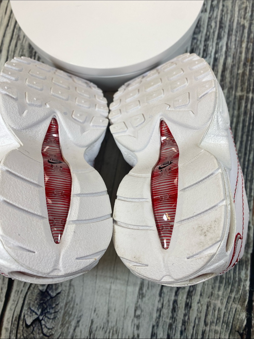 Nike Air Max 95 Recraft Toddler White Red Sneakers Size 5C - Picture 6 of 8